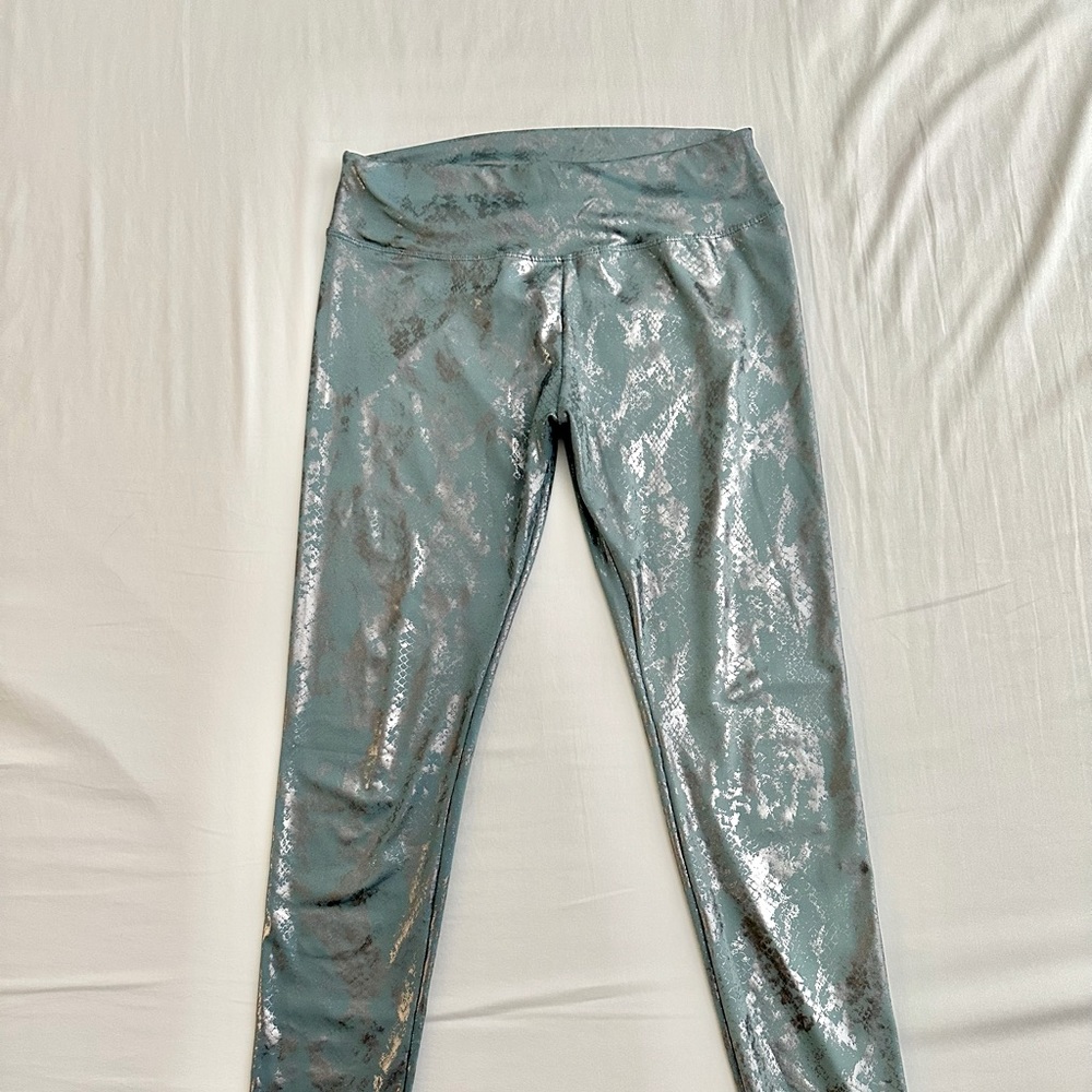 Printed Shine Leggings,  Elastic Waist
